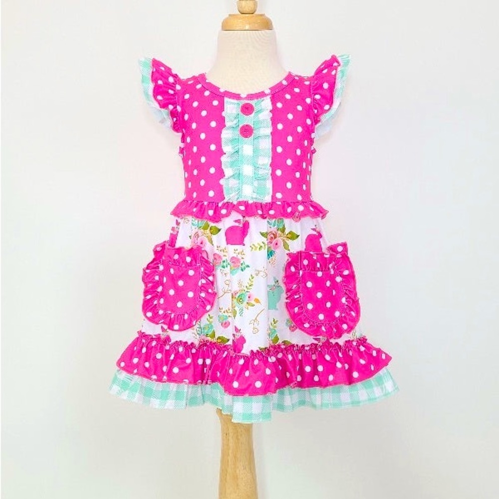Adorable Bunny Ruffle Dress